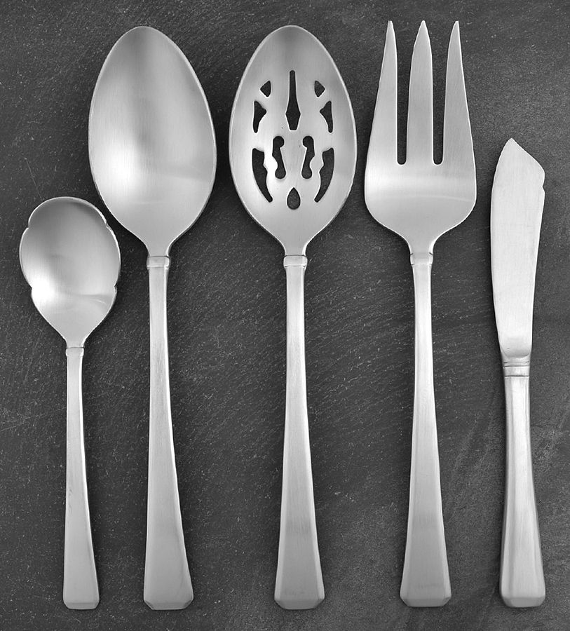 Tristan (Stainless) 5 Piece Hostess Set by Gorham Silver-1