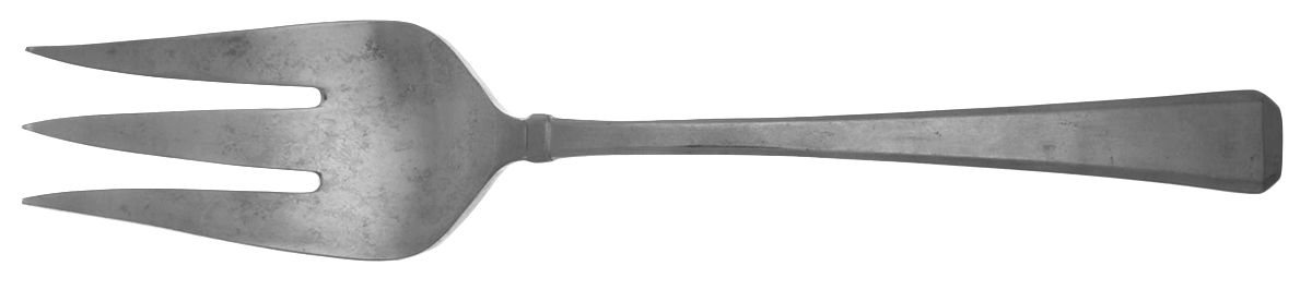 Tristan II (Stainless) Medium Solid Cold Meat Serving Fork by Gorham Silver-1