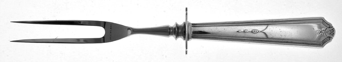 Vanity Fair (Silverplate, 1923) Small Steak Carving Fork with Stainless Prongs by Gorham Silver-1