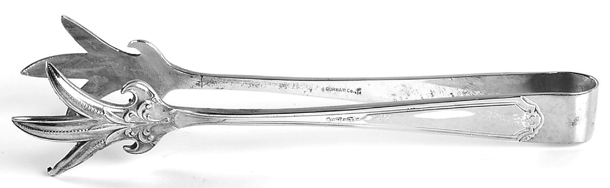 Vanity Fair (Silverplate, 1923) Large Ice Serving Tongs with Claw Tips by Gorham Silver-1