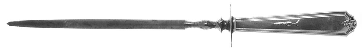Vanity Fair (Silverplate, 1923) Large Roast Steel Rod Knife Sharpener by Gorham Silver-1