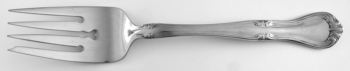Valcourt (Stainless) Medium Solid Cold Meat Serving Fork by Gorham Silver-1