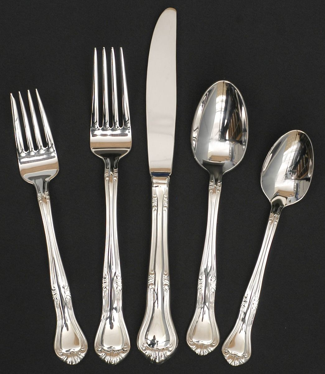 Valcourt (Stainless) 40 Piece Set by Gorham Silver-1