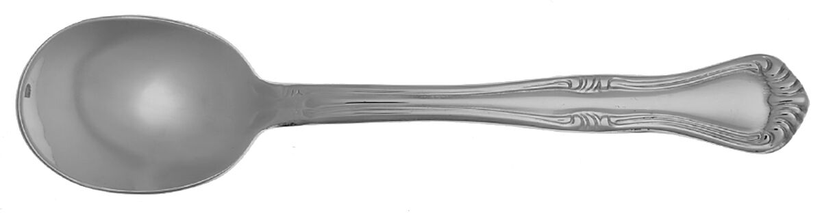 Valcourt (Stainless) Round Bowl Soup Spoon (Cream Soup) HC by Gorham Silver-1