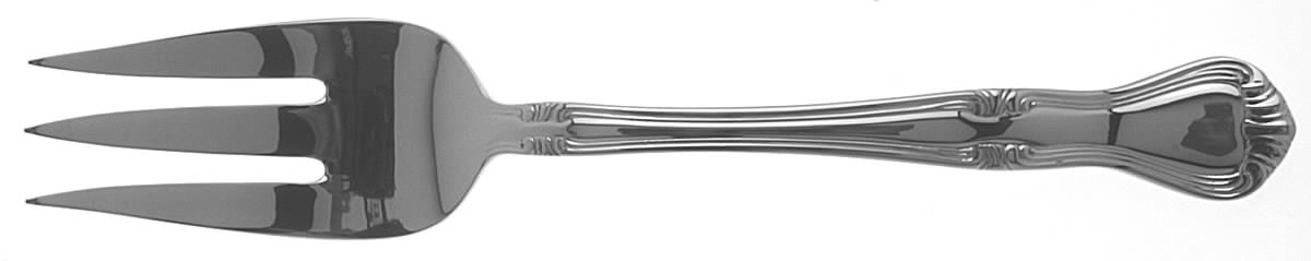 Valcourt (Stainless) Medium Solid Cold Meat Serving Fork by Gorham Silver-1