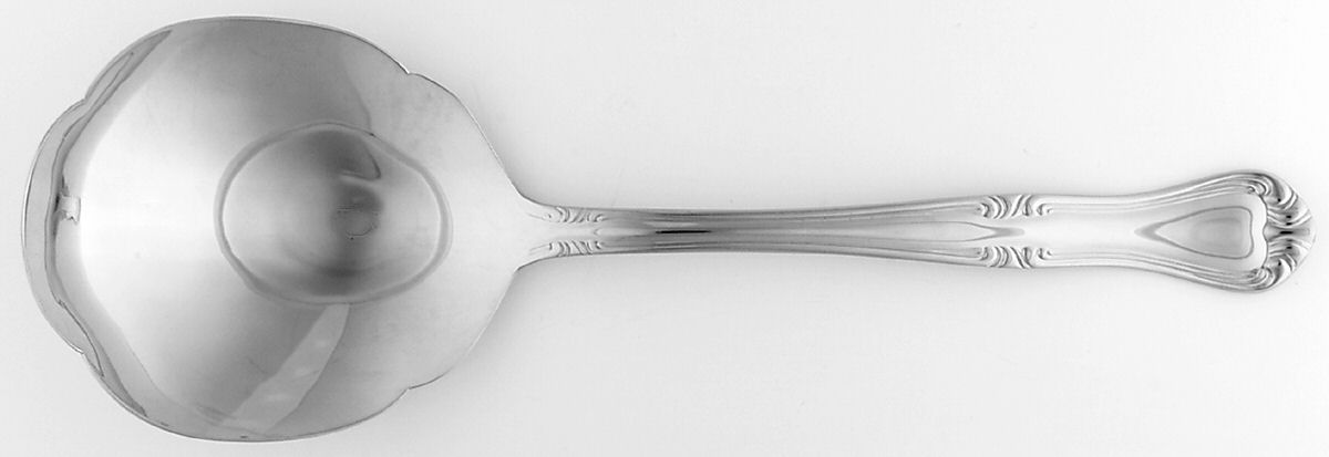 Valcourt (Stainless) Oversize Solid Casserole Spoon by Gorham Silver-1