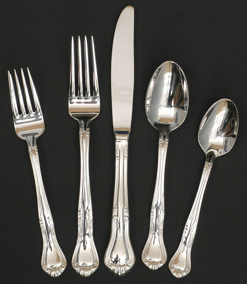 Valcourt (Stainless) 5 Piece Place Setting by Gorham Silver-1