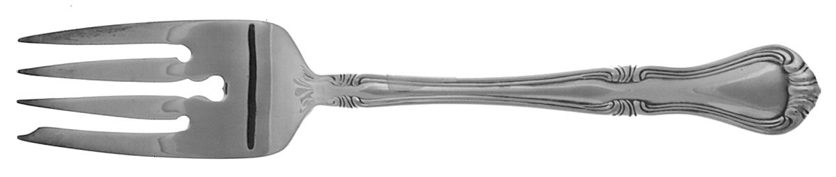 Valcourt (Silverplate, 1988) Medium Solid Cold Meat Serving Fork by Gorham Silver-1