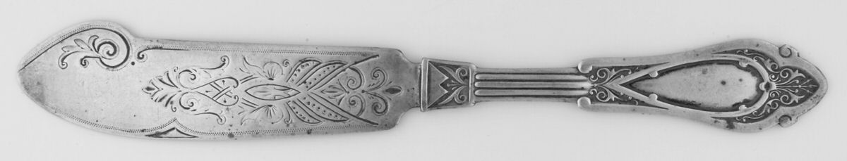 Venetian (Sterlng, 1875) Flat Handle Master Butter Knife by Gorham Silver-1