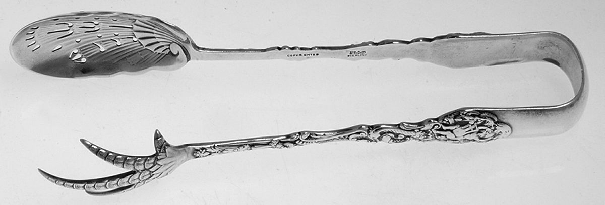 Versailles (Sterling, 1888, No Monograms) Large Ice Serving Tongs by Gorham Silver-1