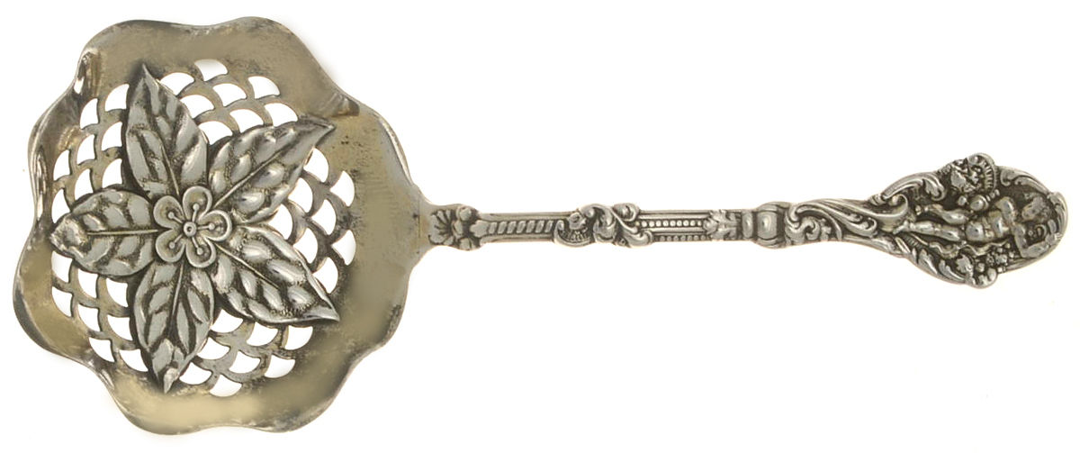 Versailles (Sterling, 1888, No Monograms) Solid Bon Bon Spoon with Pierced Bowl by Gorham Silver-1
