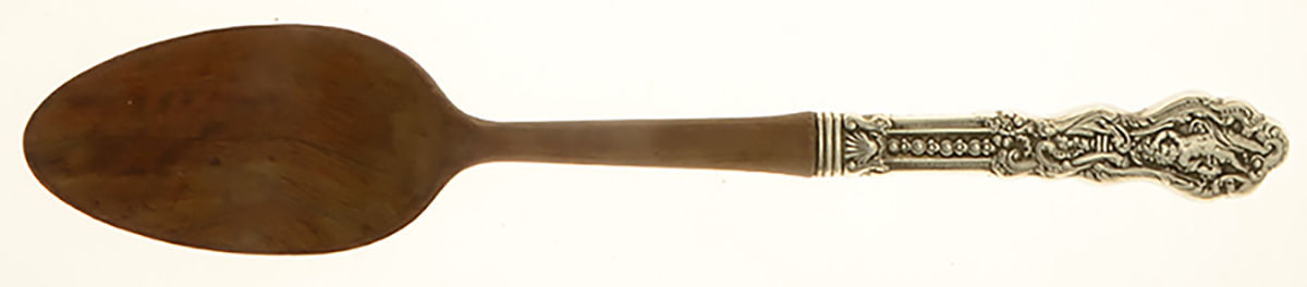 Versailles (Sterling, 1888, No Monograms) Salad Serving Spoon with Wooden Bowl by Gorham Silver-1