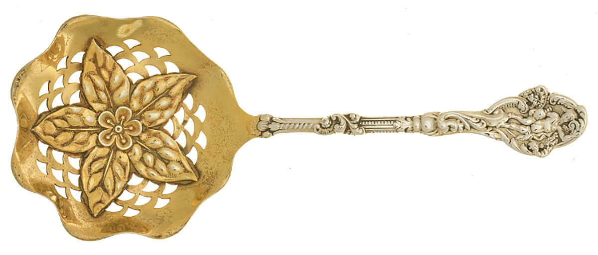 Versailles (Sterling, 1888, No Monograms) Solid Bon Bon Spoon with Pierced Bowl by Gorham Silver-1