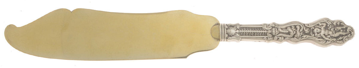 Versailles (Sterling, 1888, No Monograms) Large Hollow Handle Ice Cream Slicer Sterling Bld by Gorham Silver-1