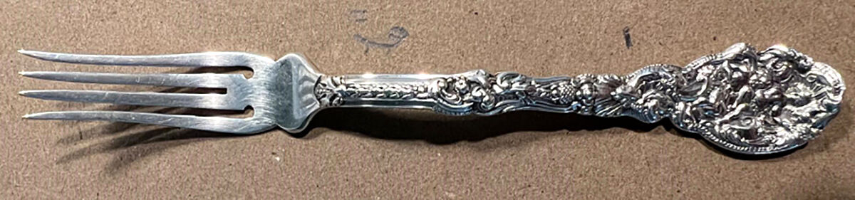 Versailles (Sterling, 1888, No Monograms) Individual Solid Fruit Fork by Gorham Silver-1