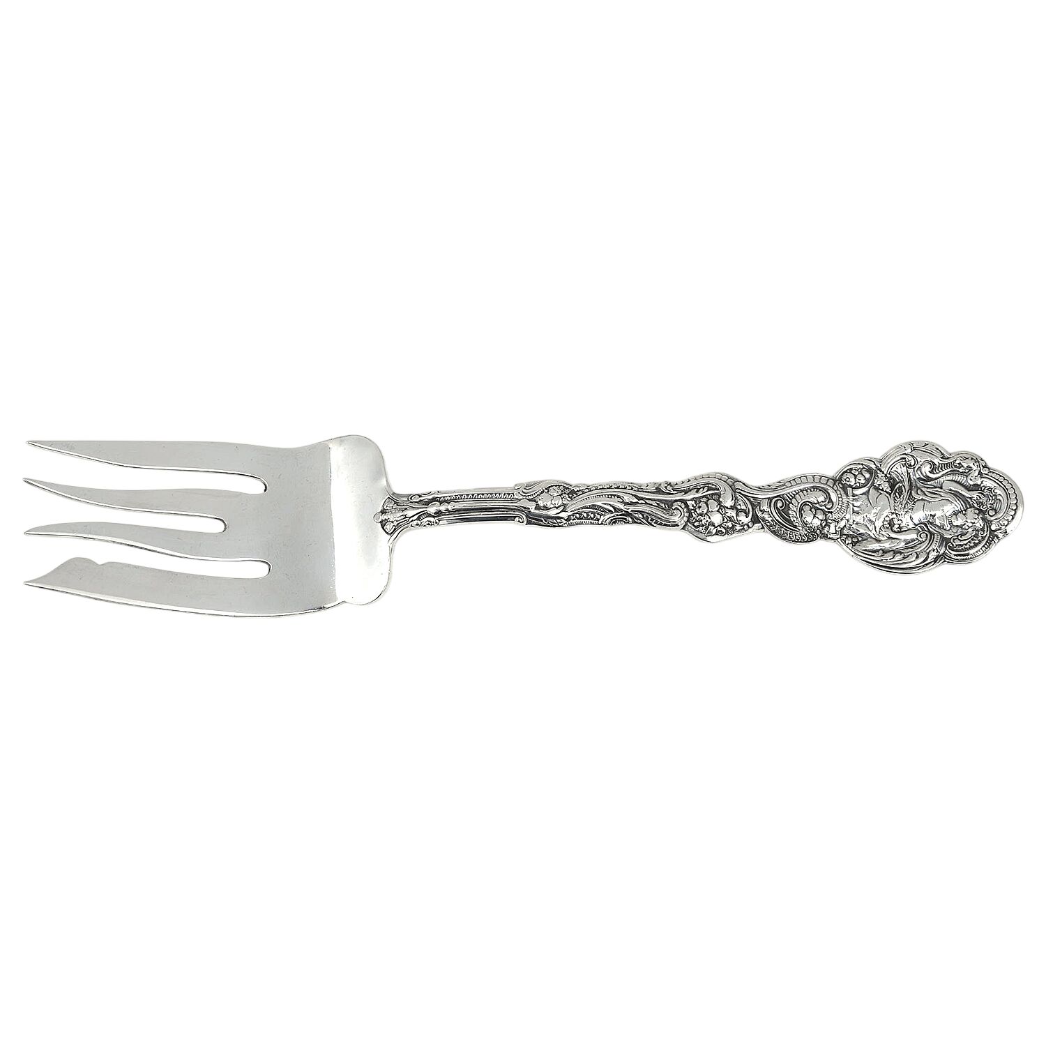 Versailles (Sterling, 1888, No Monograms) Medium Solid Cold Meat Serving Fork by Gorham Silver-1