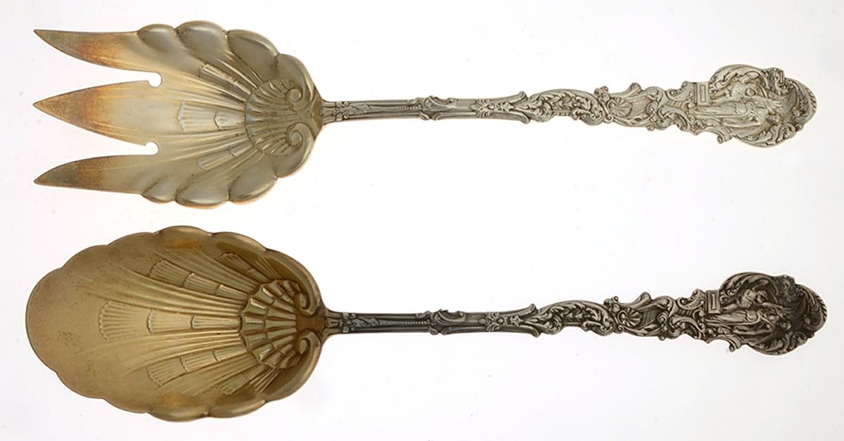Versailles (Sterling, 1888, No Monograms) Solid Oversized Serving Salad Set by Gorham Silver-1