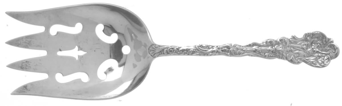 Versailles (Sterling, 1888, No Monograms) Solid Pierced Fish Serving Fork by Gorham Silver-1