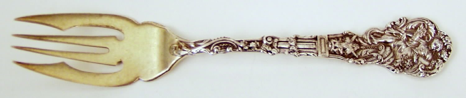 Versailles (Sterling, 1888, No Monograms) Large Individual Solid Fish/Salad Fork by Gorham Silver-1