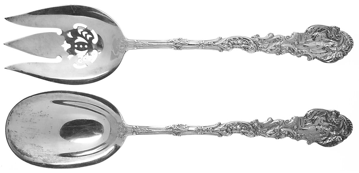 Versailles (Sterling, 1888, No Monograms) Solid Oversized Serving Salad Set by Gorham Silver-1