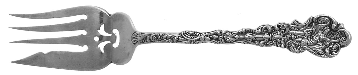 Versailles (Sterling, 1888, No Monograms) Small Solid Cold Meat Serving Fork by Gorham Silver-1