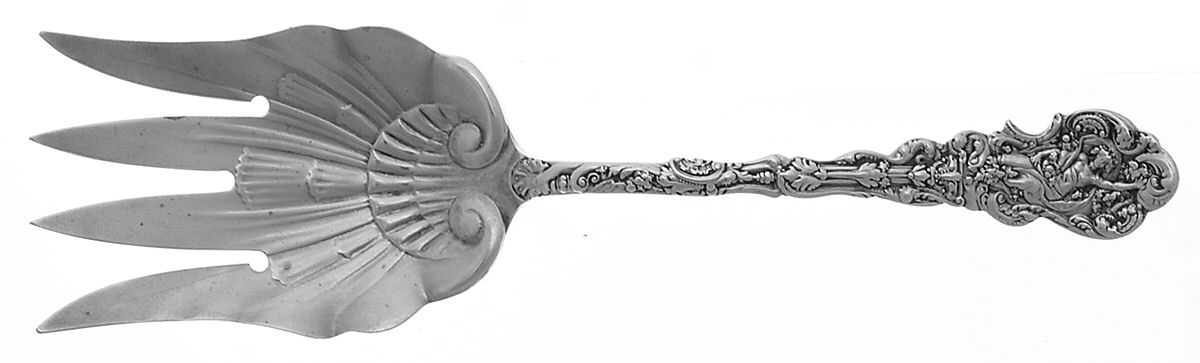 Versailles (Sterling, 1888, No Monograms) Small Solid Fish Serving Fork by Gorham Silver-1