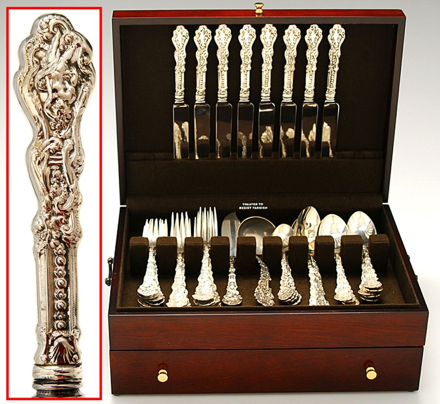 Versailles (Sterling, 1888, No Monograms) 45 Piece Set by Gorham Silver-1