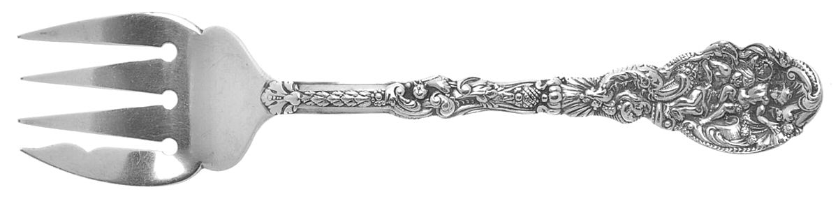 Versailles (Sterling, 1888, No Monograms) Large Solid Tined Sardine Serving Fork by Gorham Silver-1