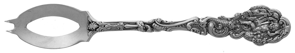 Versailles (Sterling, 1888, No Monograms) Short Handled Olive Spoon with Pierced Bowl by Gorham Silver-1