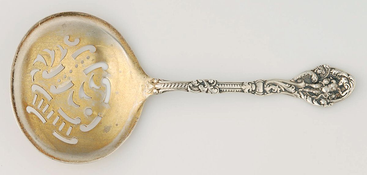 Versailles (Sterling, 1888, No Monograms) Solid Bon Bon Spoon with Pierced Bowl by Gorham Silver-1