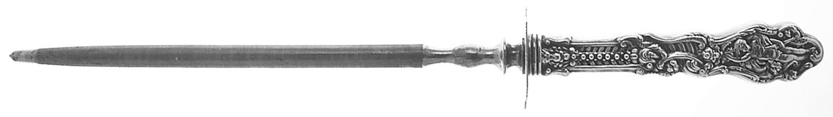 Versailles (Sterling, 1888, No Monograms) Large Roast Steel Rod Knife Sharpener by Gorham Silver-1