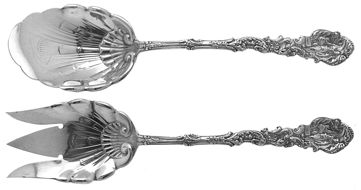 Versailles (Sterling, 1888, No Monograms) Solid Oversized Serving Salad Set by Gorham Silver-1