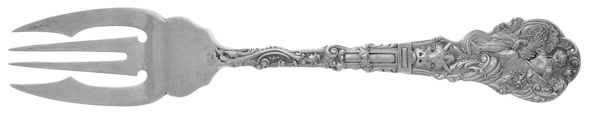 Versailles (Sterling, 1888, No Monograms) Large Individual Solid Fish/Salad Fork by Gorham Silver-1