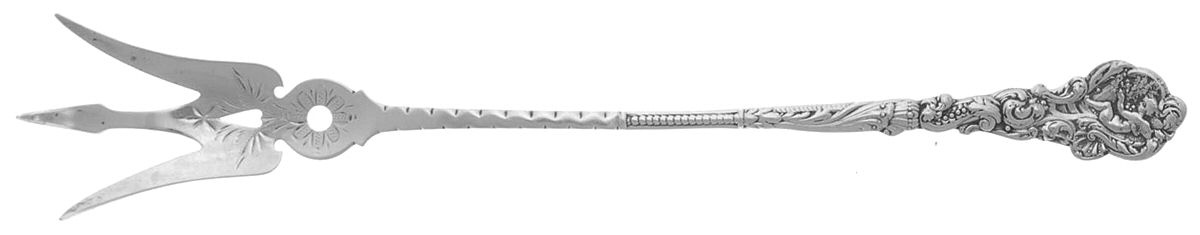 Versailles (Sterling, 1888, No Monograms) Bright Cut Large Lettuce Serving Fork by Gorham Silver-1