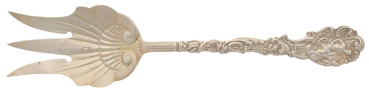 Versailles (Sterling, 1888, No Monograms) Solid Salad Serving Fork by Gorham Silver-1