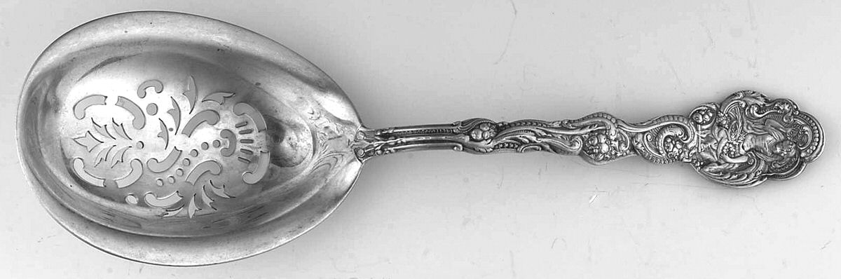 Versailles (Sterling, 1888, No Monograms) Pierced Nut Serving Spoon by Gorham Silver-1