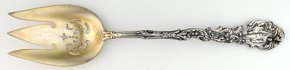 Versailles (Sterling, 1888, No Monograms) Oversize Solid Salad Serving Fork by Gorham Silver-1