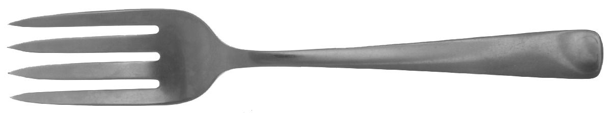 Verve (Stainless) Medium Solid Cold Meat Serving Fork by Gorham Silver-1