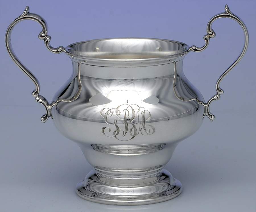 Victorian-Plain (Sterling, Hollowware) Sugar Bowl No Lid by Gorham Silver-1