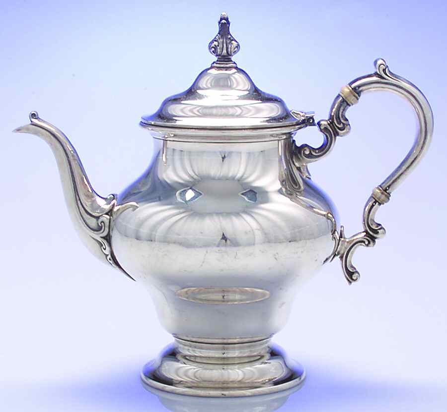 Victorian-Plain (Sterling, Hollowware) Teapot by Gorham Silver-1