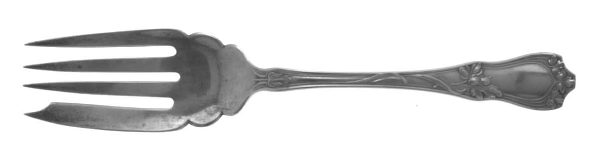 Vine (Sterling, 1910) Small Solid Cold Meat Serving Fork by Gorham Silver-1