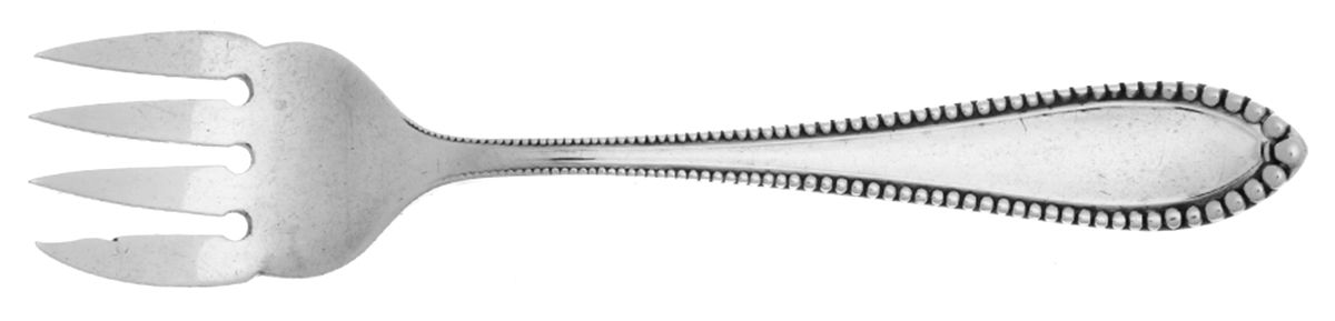 Virginia (Sterling, 1890) Large Solid Tined Sardine Serving Fork by Gorham Silver-1