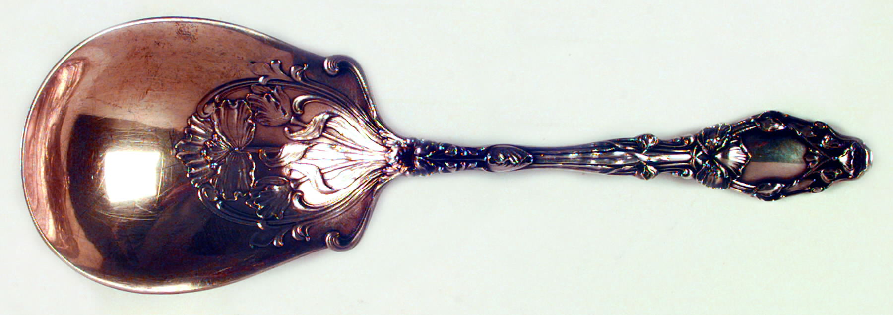 Virginiana (Sterling, 1904-1905, No Monograms) Small Solid Berry/Casserole Spoon by Gorham Silver-1