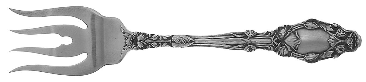 Virginiana (Sterling, 1904-1905, No Monograms) Large Chipped Beef Fork by Gorham Silver-1