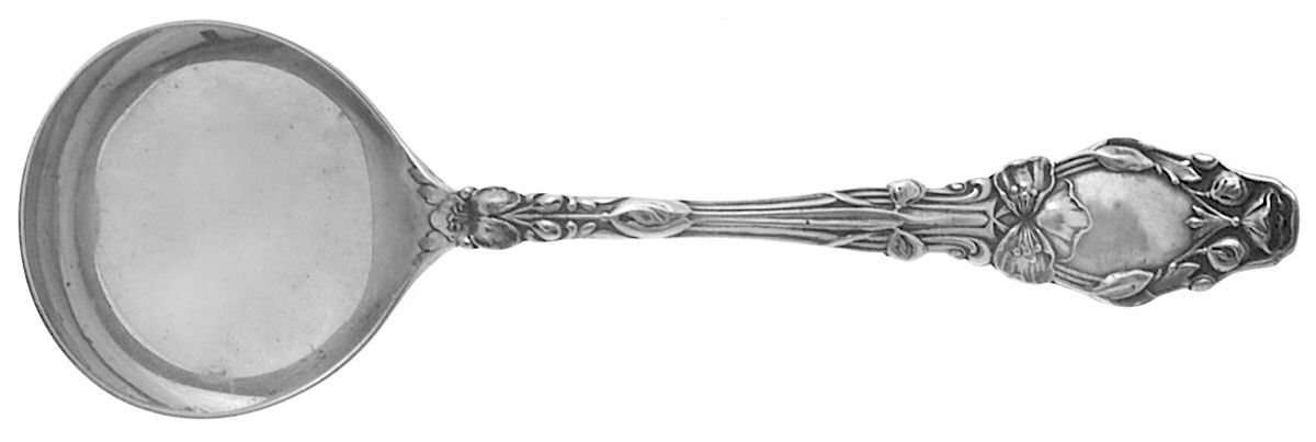 Virginiana (Sterling, 1904-1905, No Monograms) Round Bowl Soup Spoon (Bouillon) by Gorham Silver-1