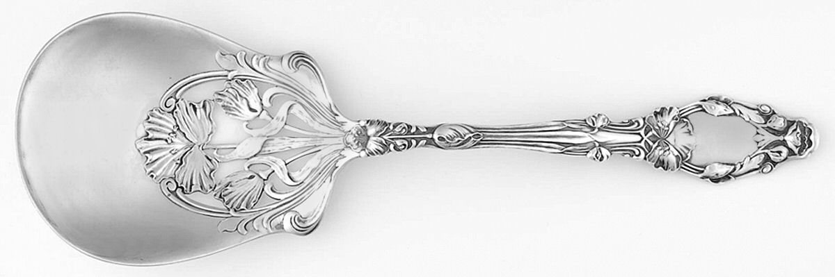 Virginiana (Sterling, 1904-1905, No Monograms) Pierced Nut Serving Spoon by Gorham Silver-1