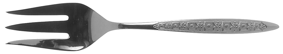 Vivero (Stainless) Medium Solid Cold Meat Serving Fork by Gorham Silver-1