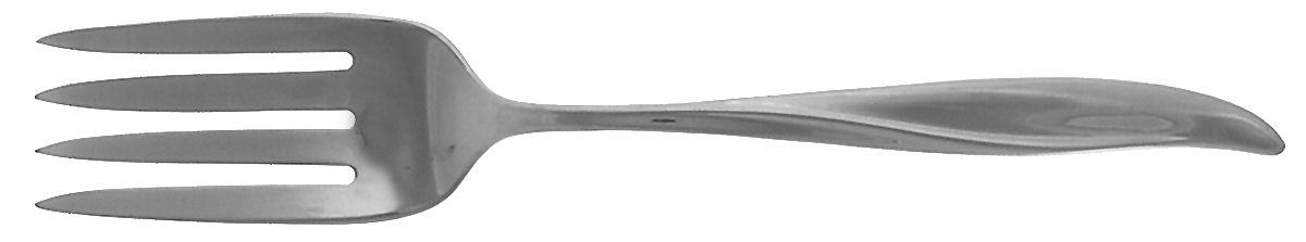 Waikiki (Stainless) Medium Solid Cold Meat Serving Fork by Gorham Silver-1
