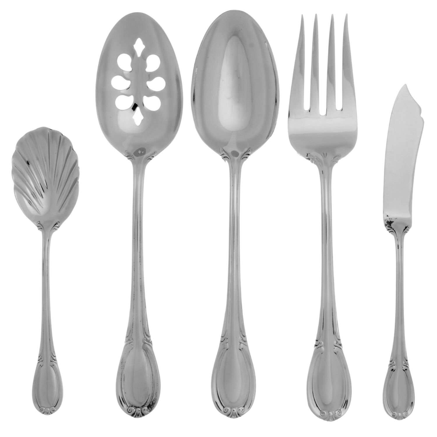 Westbrook (Stainless) 5 Piece Hostess Set by Gorham Silver-1
