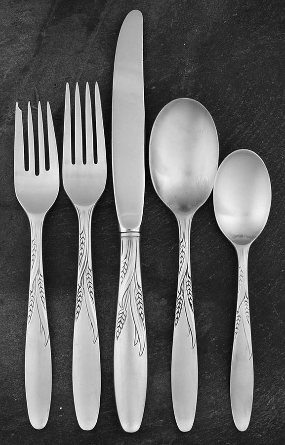 Wheat (Stainless) 5 Piece Place Setting by Gorham Silver-1